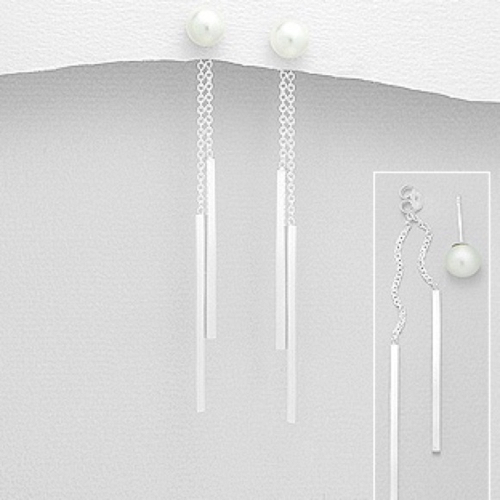 046 🆕 925 Silver Freshwater Pearl Earrings